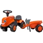 Чудомобіль Falk Kubota трактор з причепом Жовтогарячий (260C) - зменшене зображення 1