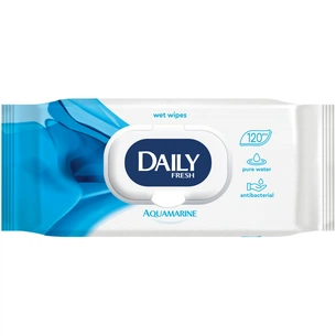 Вологі серветки Daily Fresh універсальні з клапаном 120 шт. (4823071642322) зображення 1