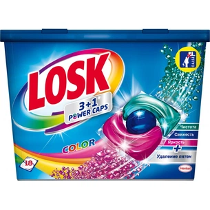 Капсули для прання Losk Тріо-капсули Колор 18 шт. (9000101426083) зображення 1