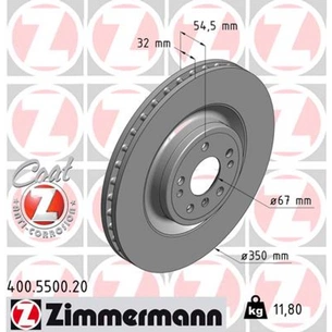 Гальмівний диск ZIMMERMANN 400.5500.20 зображення 1