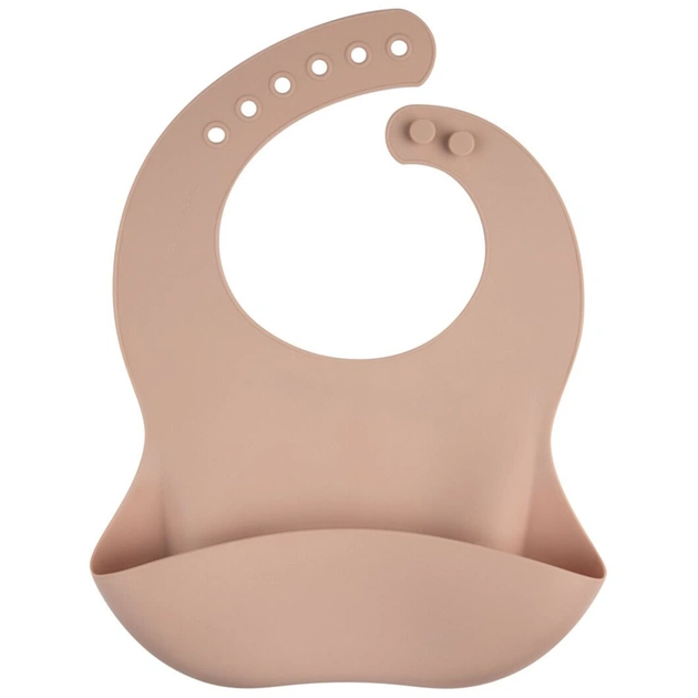Нагрудничок Canpol babies силіконовий з кишенькою, бежевий (51/030_bei) - picture 1