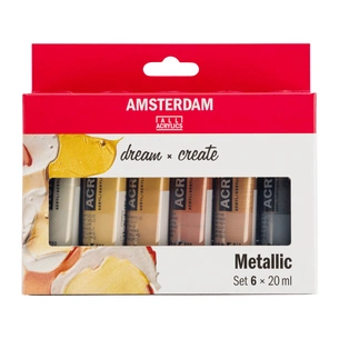 Акрилові фарби Royal Talens AMSTERDAM METALLIC, 6*20 мл (8712079451110) изображение 1