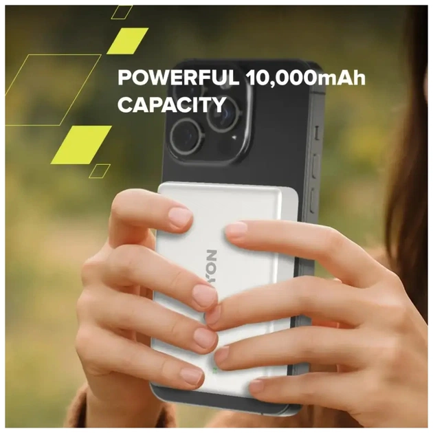 Батарея універсальна Canyon 10000mAh OnPower 511 PD20W Magnetic wireless MagSafe Grey (CNS-CPB511G) - зображення 9