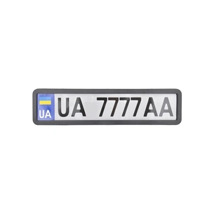 Рамка номерного знака CarLife чорна матова (NH420) зображення 1