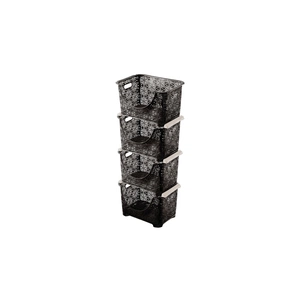 Кошик для зберігання Violet House 0409 Ажур Coffee 4 шт. (0409 Ажур COFFEE Набір 4 шт 36*2) зображення 1