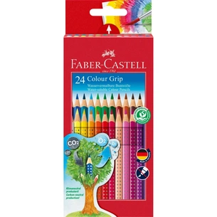 Олівці кольорові Faber-Castell Grip акварельні, тригранні, 24 кольори(112424) (15116) зображення 1