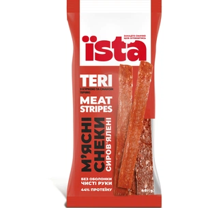 Мʼясні снеки ЇSTA Meat Stripes ТЕРІ сирокопчені 60 г (is.07369) зображення 1