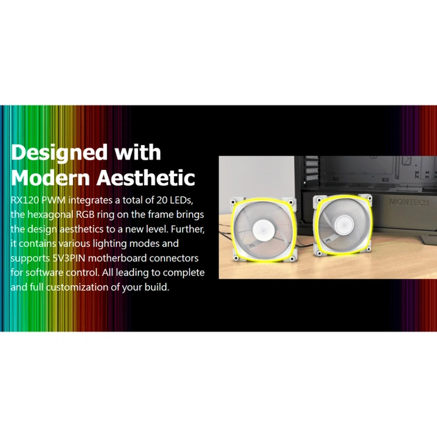 Кулер до корпусу MONTECH RX120 PWM (W31) - picture 9