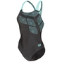Купальник Arena Kikko Swimsuit Swim Pro Back 010807-580 чорний, бірюзовий 42 (3468337757221) - уменьшенное изображение 6