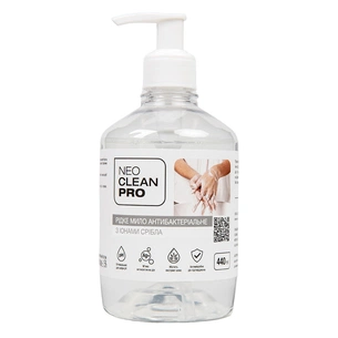 Рідке мило Biossot NeoCleanPro Антибактеріальне з іонами срібла з дозатором 440 мл (4820255110240) зображення 1