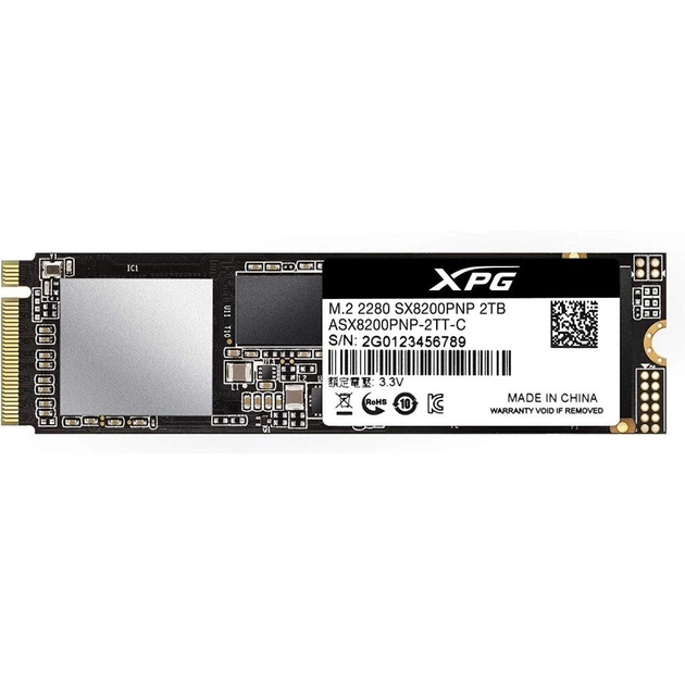 Накопичувач SSD M.2 2280 2TB ADATA (ASX8200PNP-2TT-C) - изображение 1