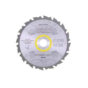 Диск пильний Metabo Power Cut Wood - Professional, 216х30мм, 24 зубців (628009000) зображення 1