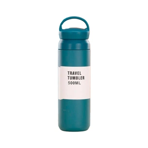 Термос Merlion Travel Tumbler 500 мл, подвійна кришка з ручкою, синій (SUS304-500Blue) изображение 1