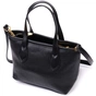 Сумка Vintage Містка з двома ручками з натуральної шкіри Чорна (22286) - зменшене зображення 1
