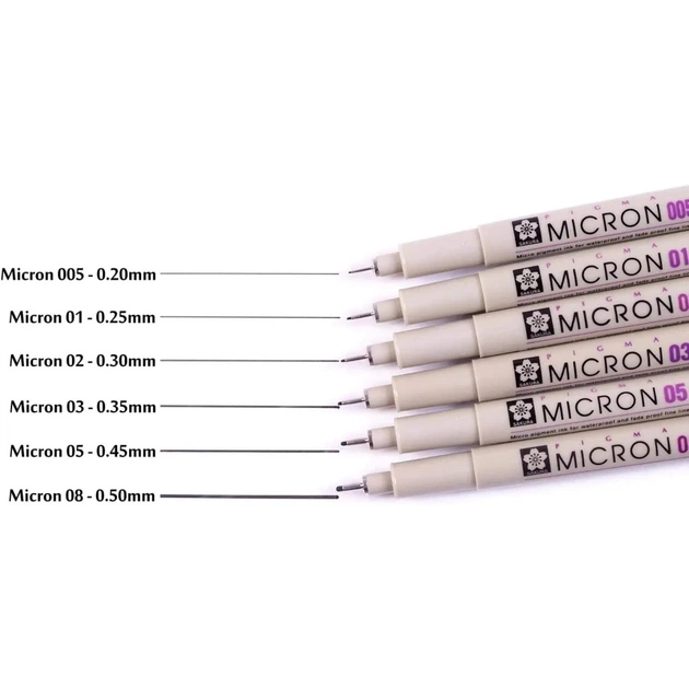 Лайнер Sakura Pigma Micron (0.1) 0,25 мм Коричневий (084511326309) - picture 6