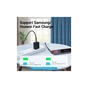 Дата кабель USB-C to USB-C 1.0m 5A 90° corner aluminum gray Vention (TAKHF) - зменшене зображення 8