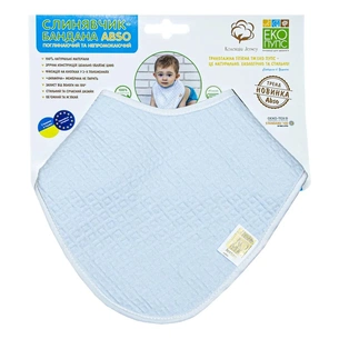 Слинявчик Еко Пупс Jersey Abso бандана 25x20 (блакитний) (WBBJA016) изображение 1