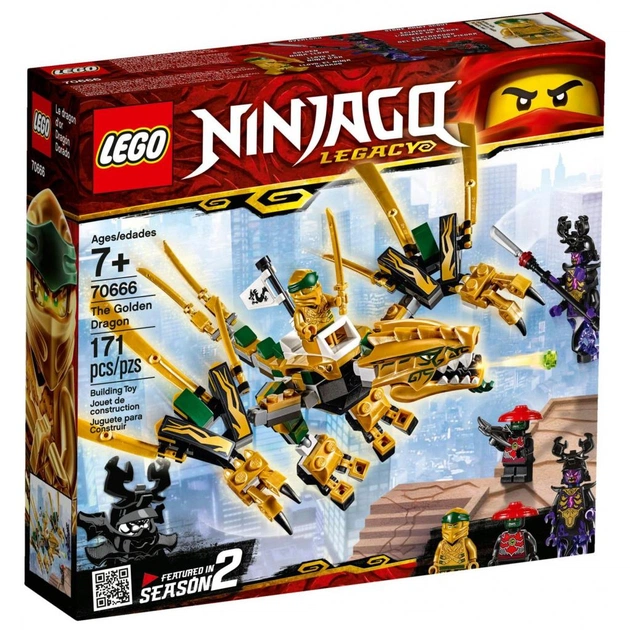 Конструктор LEGO NINJAGO Золотий дракон 171 деталь (70666) - изображение 1