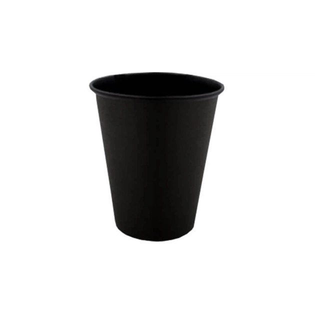 Стаканы одноразовые Україна бумажные 250 мл 50 шт Total BLACK (CUP250BL) - изображение 1