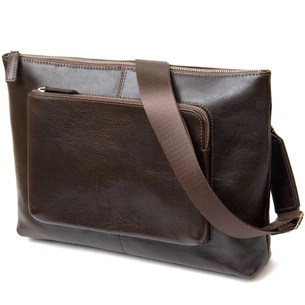 Сумка Grande Pelle Шкіряна чоловіча Коричнева (11438) зображення 1