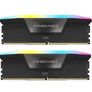 Модуль пам'яті для комп'ютера DDR5 32GB (2x16GB) 6000 MHz Vengeance RGB Black Corsair (CMH32GX5M2E6000C36) зображення 1