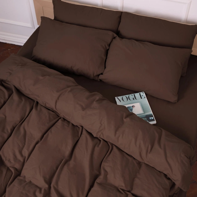Постільна білизна MirSon 003 Brown Фланель 2 x 160 x 220 Сімейний Євро (2200009648762) - picture 5