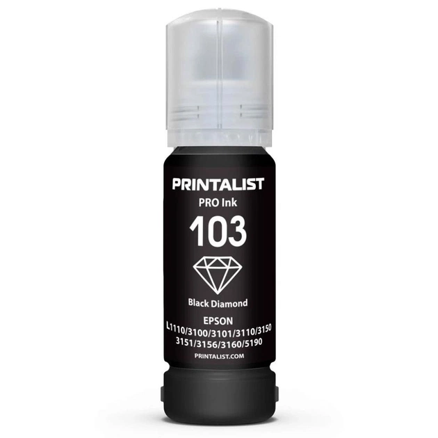 Чернила Printalist Epson L3100/3110/3150 70г Black (PL103BK) - изображение 1