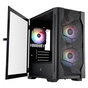 Корпус 1stPlayer D4-M-BK-2F1P-1F1 Black - зменшене зображення 7