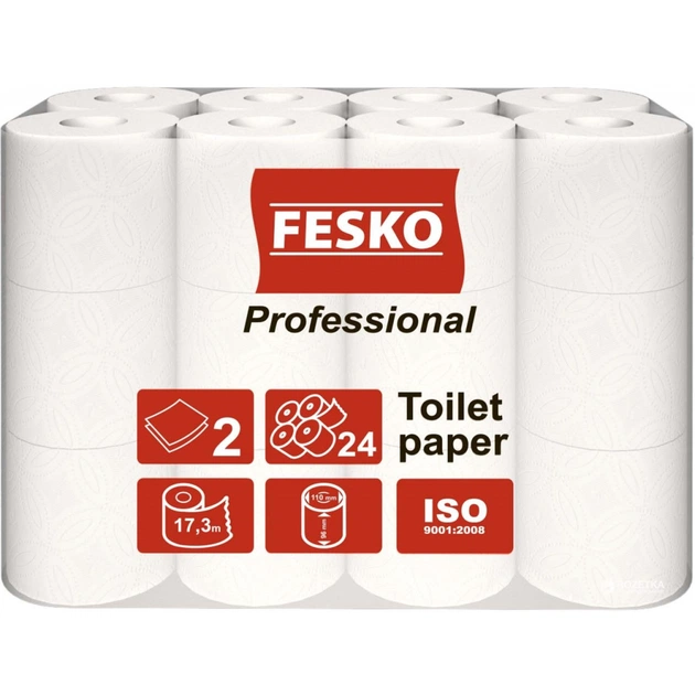 Туалетний папір Fesko Professional 2 шари 24 рулони (4820023748699) - изображение 1