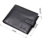 Гаманець Bond Accessories З натуральної шкіри Чорний (22042) - зменшене зображення 3