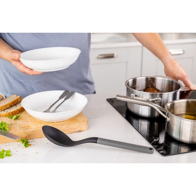 Ложка поварская KitchenAid Classic для сервірування 34 см сірий (KHA003OHCHGG) - изображение 5