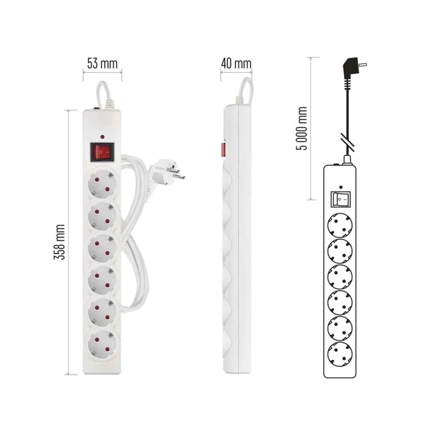 Мережевий подовжувач EMOS P54217 - зображення 12