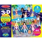 Набір для творчості Melissa&Doug Багаторазові 3D наліпки з окулярами Мода (MD9374) - зменшене зображення 1
