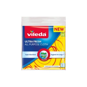 Серветки для прибирання Vileda Ultra Fresh Антибактеріальні Універсальні 2 шт. (4023103239593) изображение 1