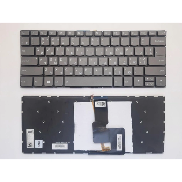 Клавиатура ноутбука Lenovo IdeaPad 320-14ISK, 320S-14IKB/14IBR серая с подсветкой UA (A46117) - изображение 1