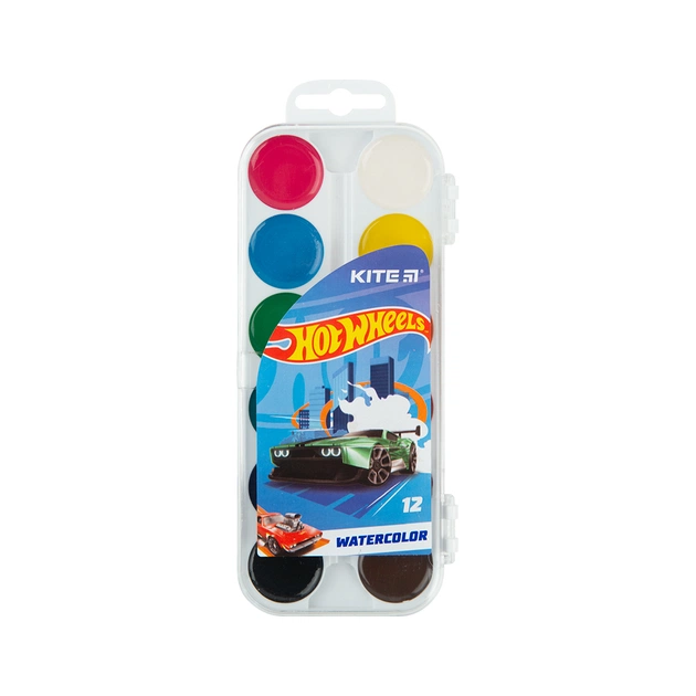 Акварельні фарби Kite Hot Wheels 12 кольорів (HW23-061) - изображение 1