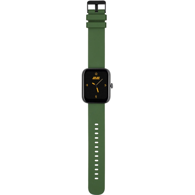 Смарт-годинник 2E Alpha SQ Music Edition 46mm Black-Green + ремінець сірий (2E-CWW40BKGN-WS) - зображення 7