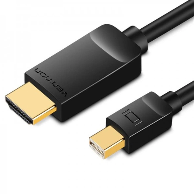 Кабель Vention mini DisplayPort - HDMI (M/M), 1.5 м, Black (HAHBG) - изображение 1