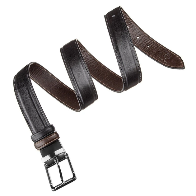 Ремінь Grande Pelle Брючний двосторонній Коричневий та Чорний (11155) - зображення 12