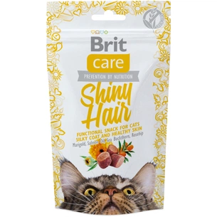 Ласощі для котів Brit Care Shiny Hair з лососем 50 г (8595602521388) зображення 1