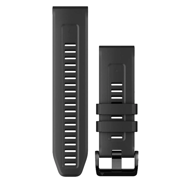 Ремінець до смарт-годинника Garmin fenix 7X 26mm QuickFit Black Silicone (010-13117-00) - зображення 1