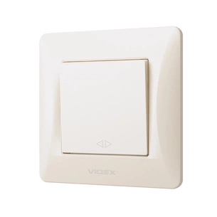 Перемикач Videx BINERA 1кл проміжний кремовий (VF-BNSW1I-CR) изображение 1