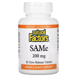 Вітамінно-мінеральний комплекс Natural Factors SAM-e (дисульфат тозилат) повільного вивільнення, 200 мг, (NFS-02707) зображення 1