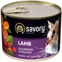 Вологий корм для кішок Savory Cat Can Adult Sterilised ягня 200 г (4820232630723) - зменшене зображення 1