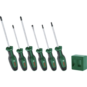 Набір викруток Bosch набір 6шт, SL 4 мм, PH2х125 мм, PZ1х100 мм, PZ2х125 мм, Т20х100, Т25х100 (1.600.A02.W7L) зображення 1