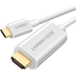 Кабель мультимедійний USB-C to HDMI 1.5m ABS Case MM121 white Ugreen (30841) зображення 1