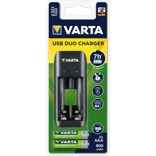 Зарядний пристрій для акумуляторів Varta Value USB Duo Charger +2*AAA 800mAh (57651201421) зображення 1