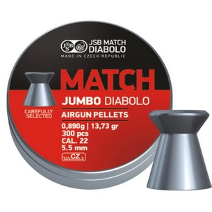 Пульки JSB Diabolo Jumbo Match 5.5мм, 0.89г (300шт) (546250-300) зображення 1