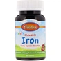 Мінерали Carlson Залізо Дитяче, 15 мг, смак полуниці, Kid's Chewable Iron, 60 жуватий (CAR-55940) - зменшене зображення 1