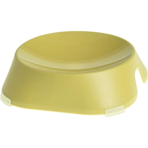 Посуд для котів Fiboo Flat Bowl миска без антиковзких накладок жовта (FIB0128) зображення 1